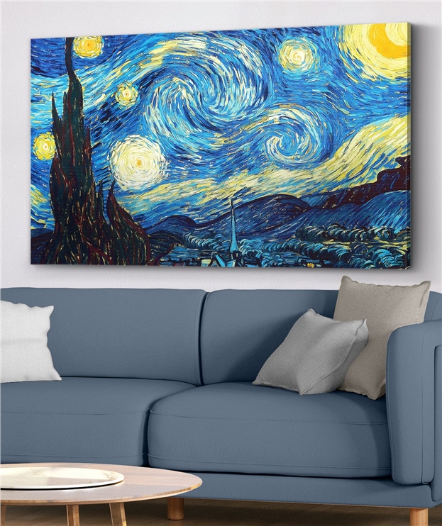 Yıldızlı Gece Vincent Van Gogh Kanvas Tablo