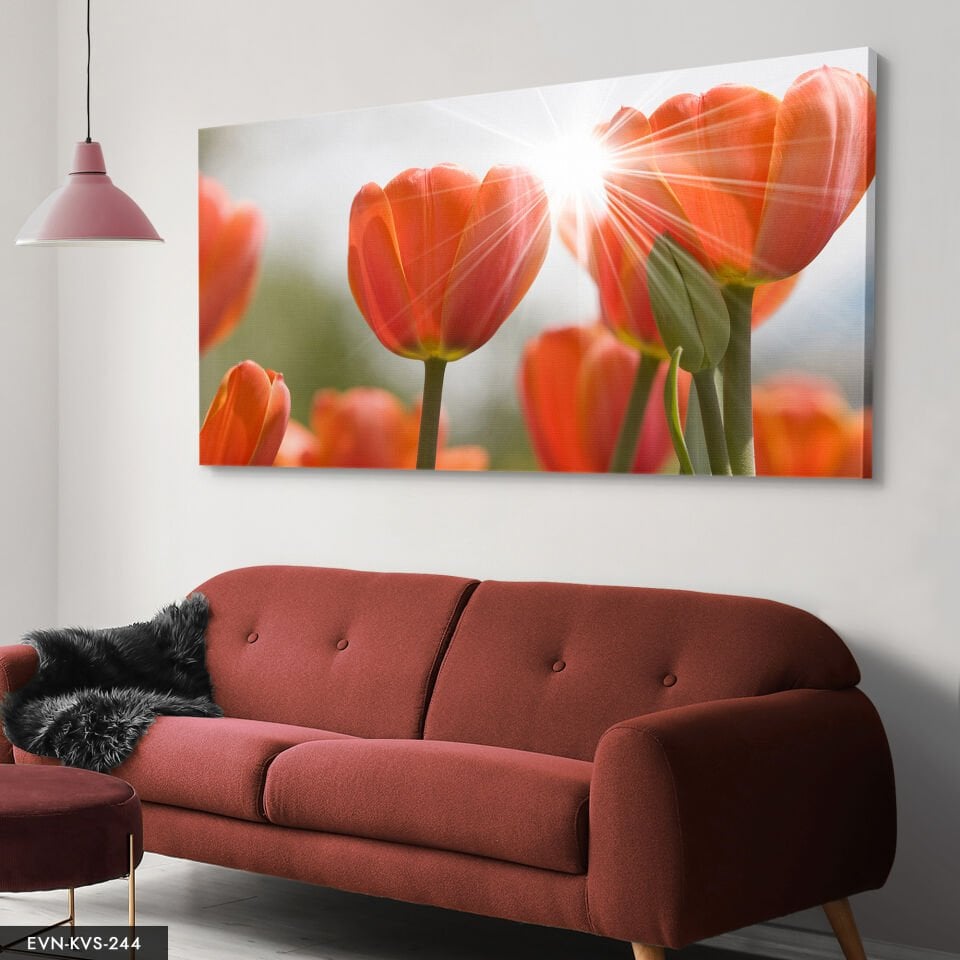 Lale Tek Parça Kanvas Canvas Tablo
