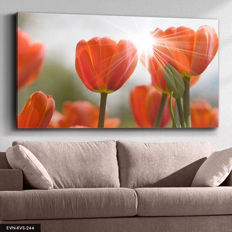 Lale Tek Parça Kanvas Canvas Tablo