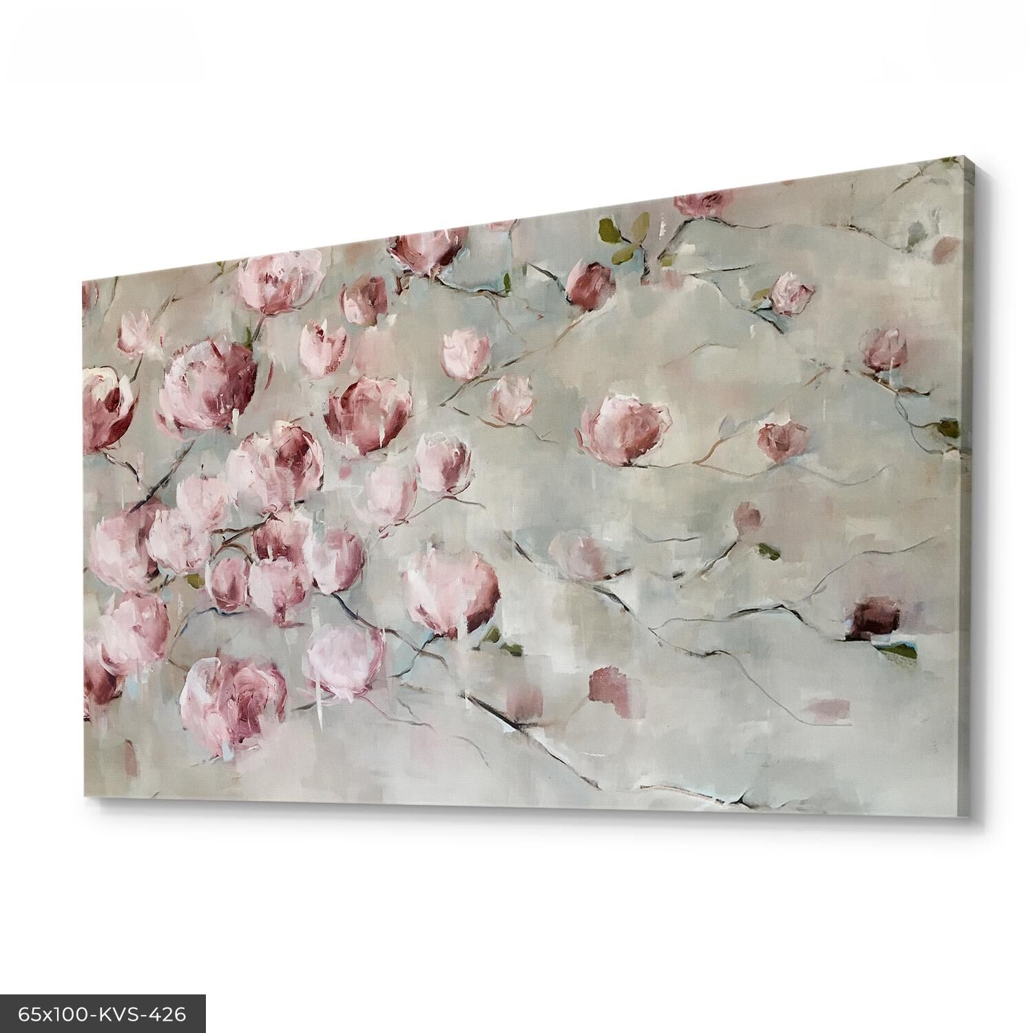 Çizim Çiçek Kanvas - Canvas Tablo 40 x 30 CM - Çok Renkli