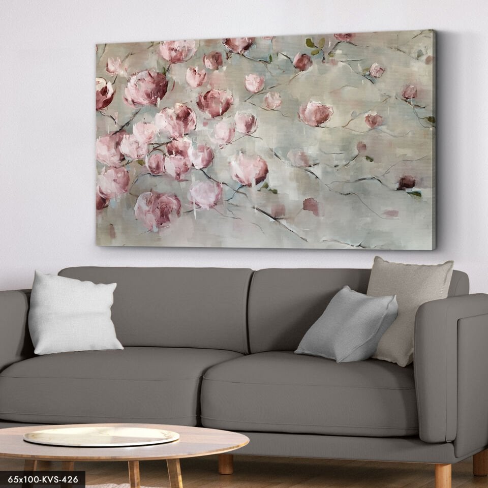 Çizim Çiçek Kanvas - Canvas Tablo