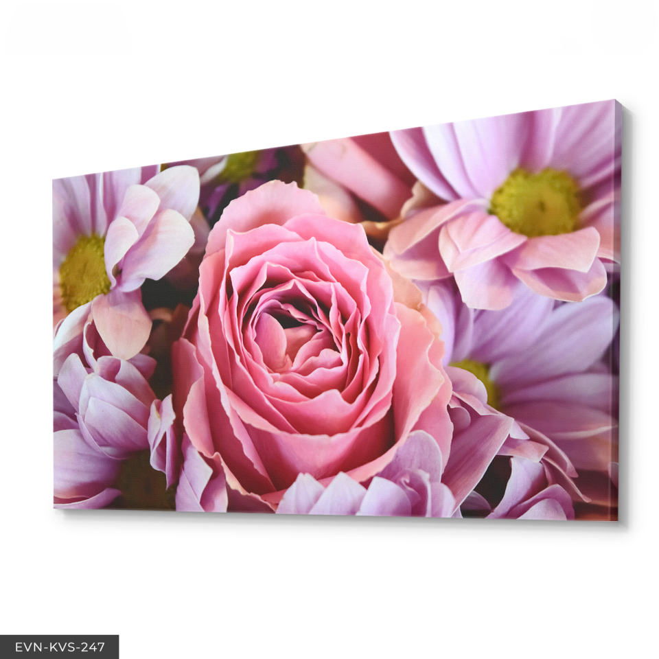 Çiçek Tek Parça Kanvas Canvas Tablo