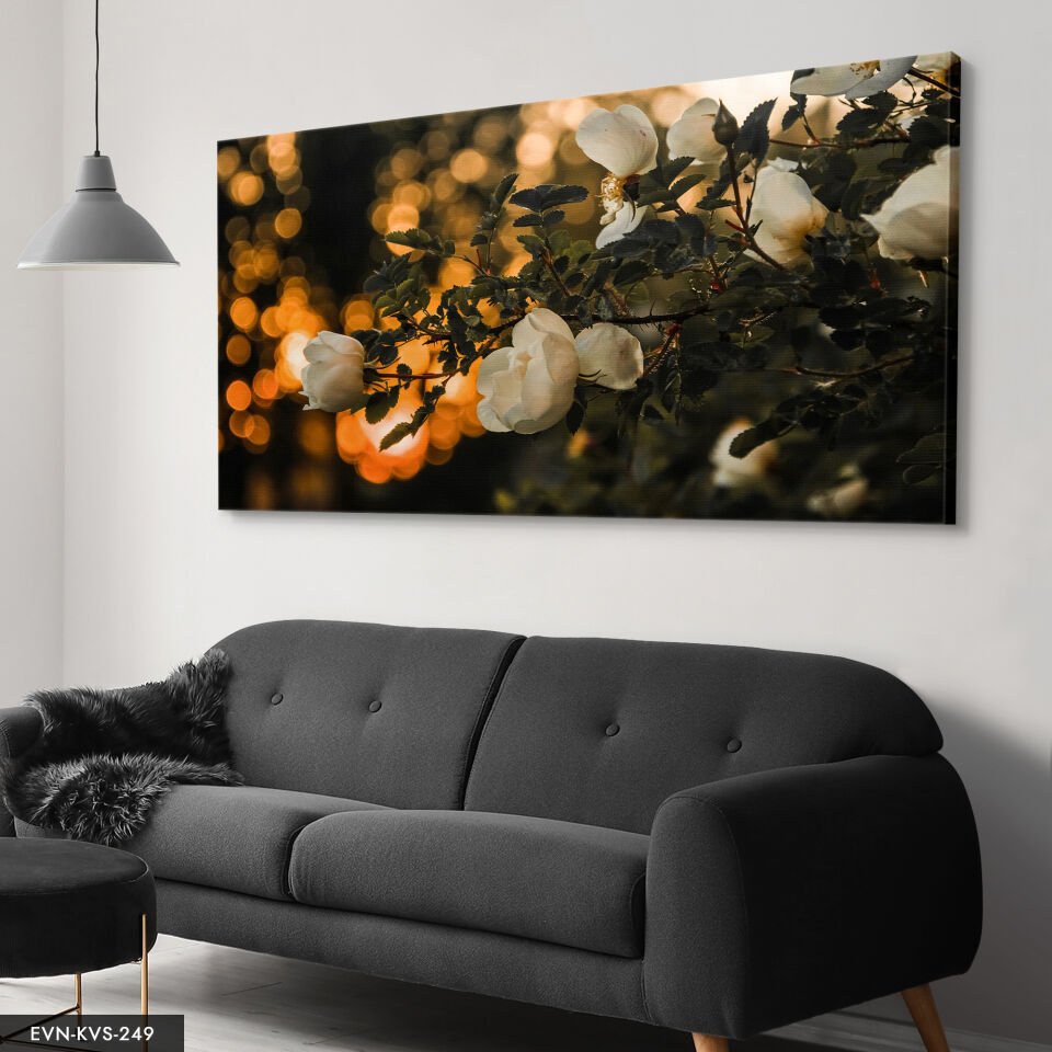 Çiçek Tek Parça Kanvas Canvas Tablo