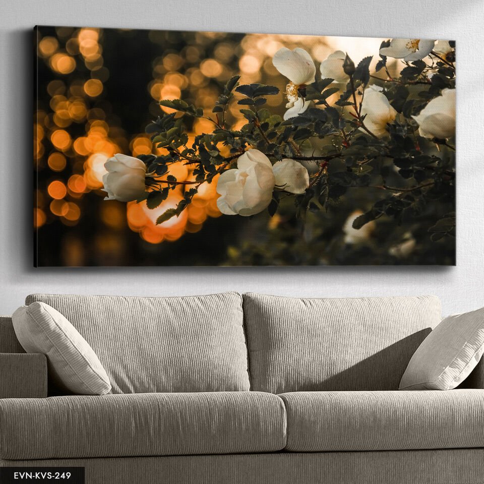 Çiçek Tek Parça Kanvas Canvas Tablo