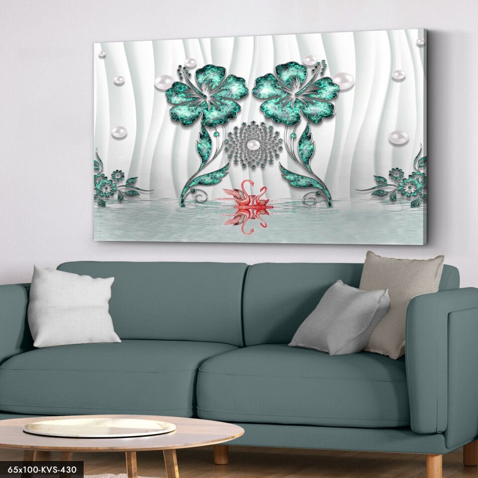 Soyut Çiçek Kanvas - Canvas Tablo