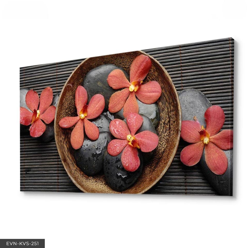 Çiçekler Tek Parça Kanvas Canvas Tablo 140 x 90 CM - Çok Renkli