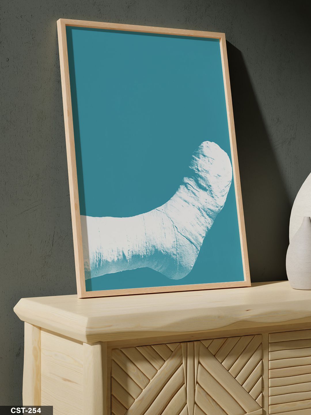 Sargı Bezli Ayak Tek Parça Ahşap Çerçeveli Tablo Naturel - 20 x 30 CM