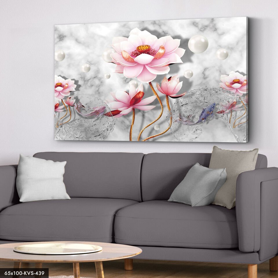 Soyut Çiçek Kanvas - Canvas Tablo