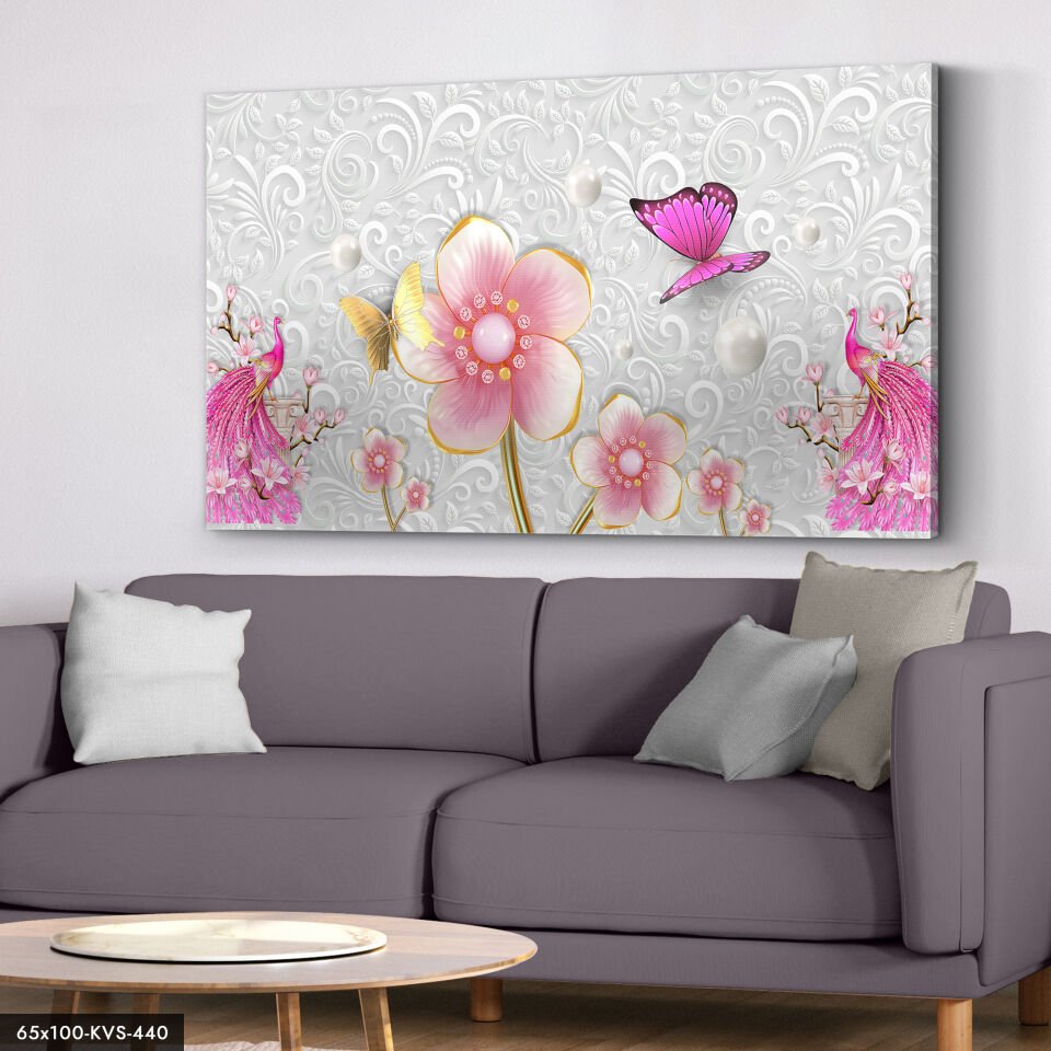 Soyut Çiçek Kanvas - Canvas Tablo