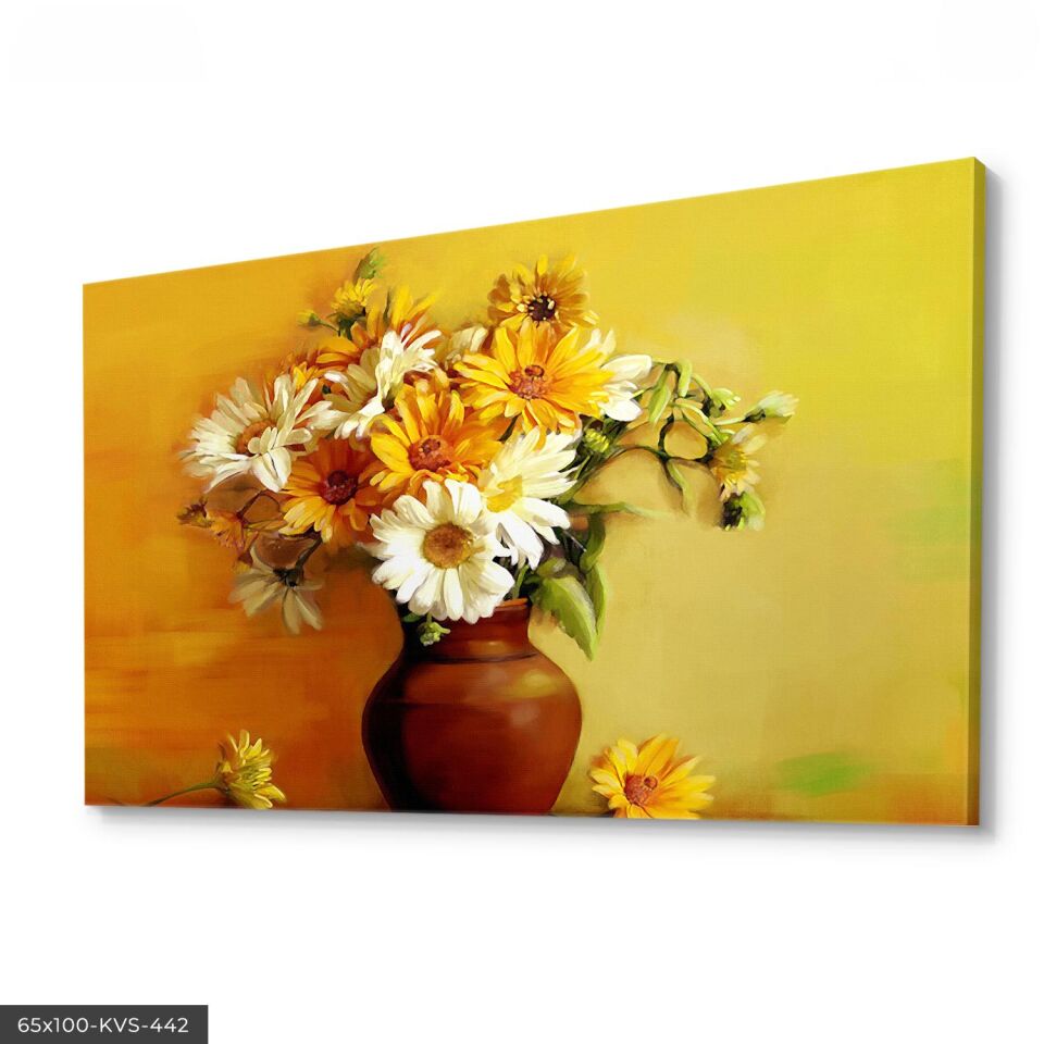 Vazoda Çiçek Kanvas - Canvas Tablo