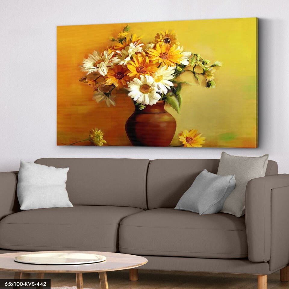 Vazoda Çiçek Kanvas - Canvas Tablo