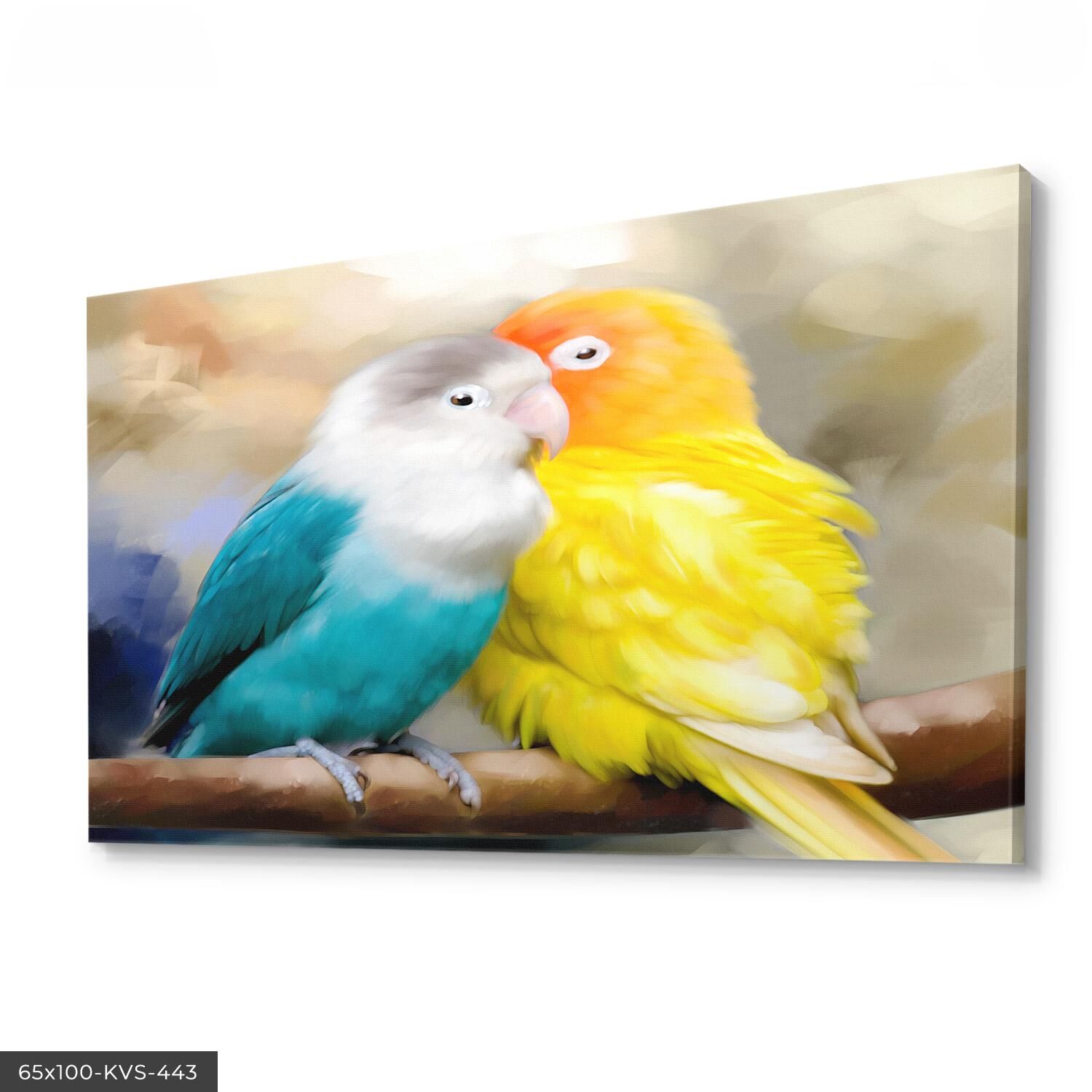 Kuşlar Kanvas - Canvas Tablo 40 x 30 CM - Çok Renkli