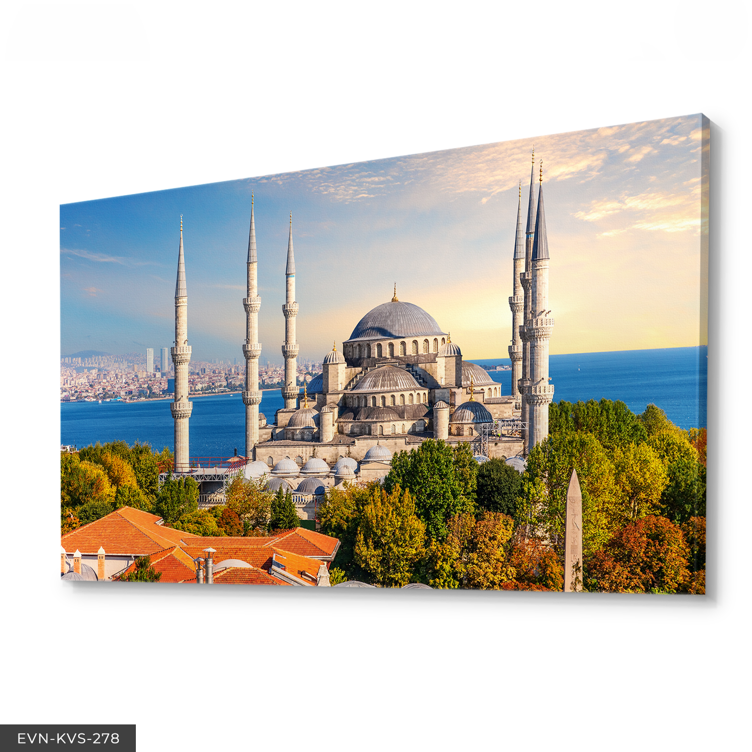 Sultan Ahmet Camii Tek Parça Kanvas Canvas Tablo 40 x 30 CM - Çok Renkli