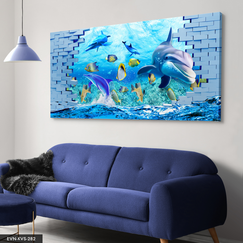 Balıklar Tek Parça Kanvas Canvas Tablo