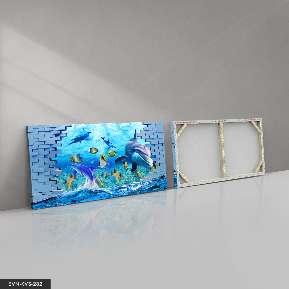 Balıklar Tek Parça Kanvas Canvas Tablo