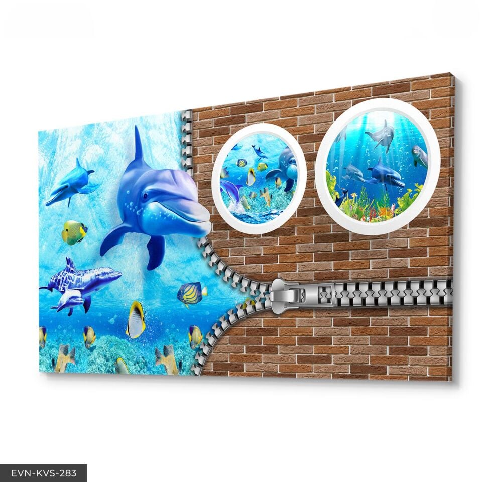 Balıklar Tek Parça Kanvas Canvas Tablo