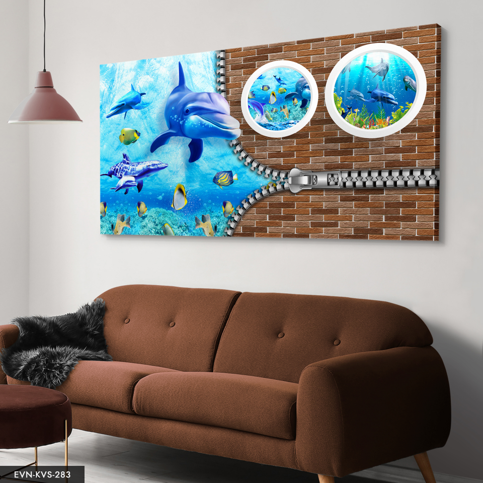 Balıklar Tek Parça Kanvas Canvas Tablo