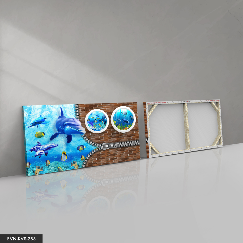 Balıklar Tek Parça Kanvas Canvas Tablo