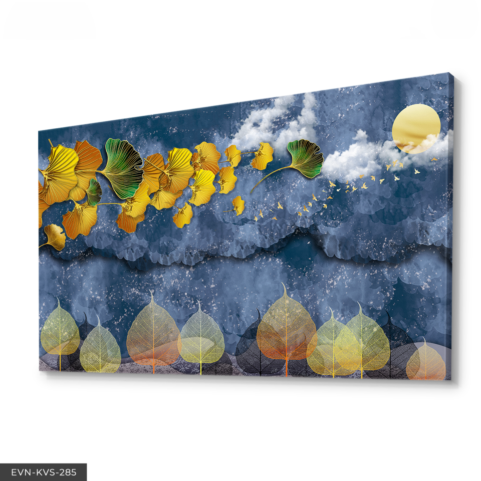 Çiçekler Tek Parça Kanvas Canvas Tablo 40 x 30 CM - Çok Renkli