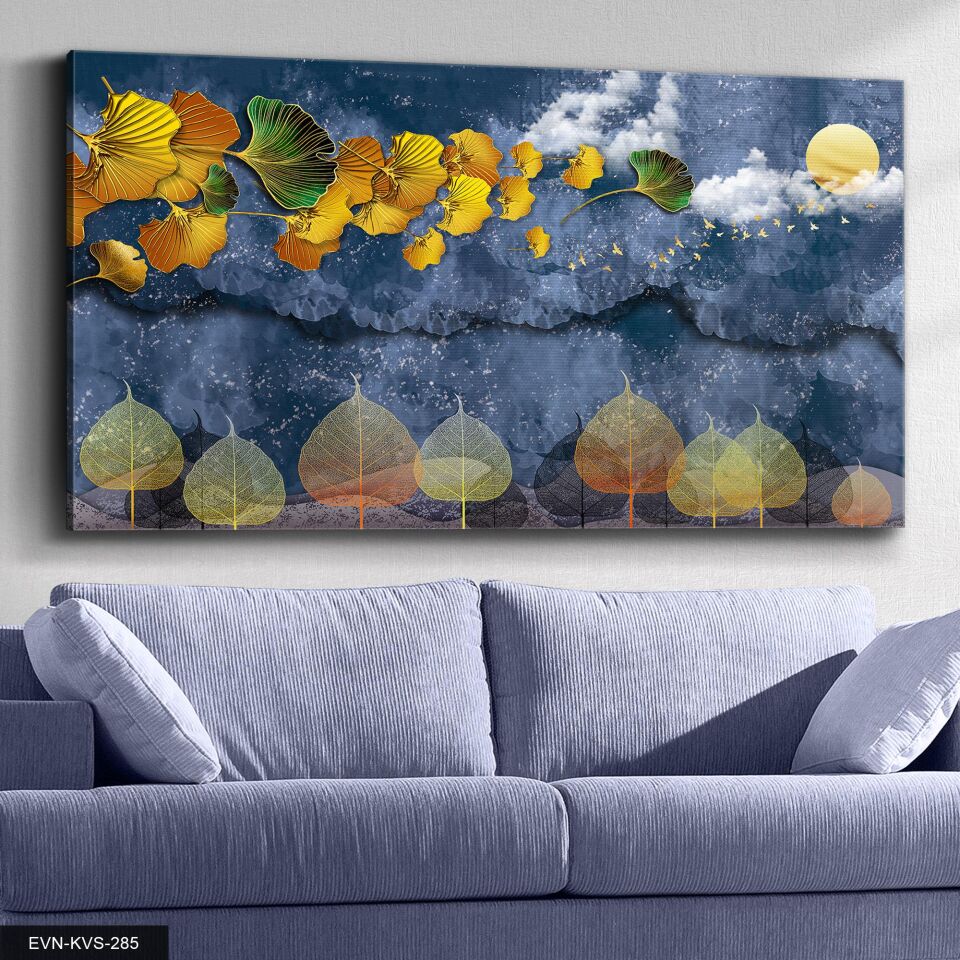 Çiçekler Tek Parça Kanvas Canvas Tablo 40 x 30 CM - Çok Renkli