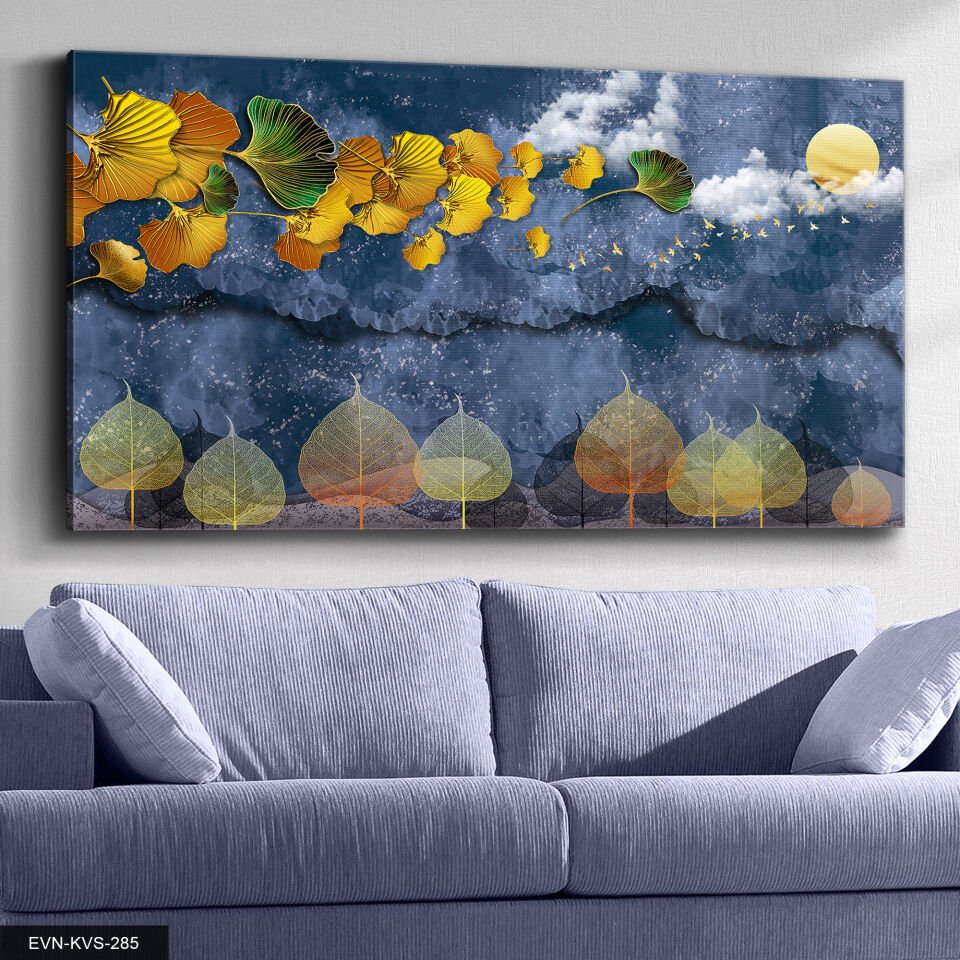 Çiçekler Tek Parça Kanvas Canvas Tablo 40 x 30 CM - Çok Renkli