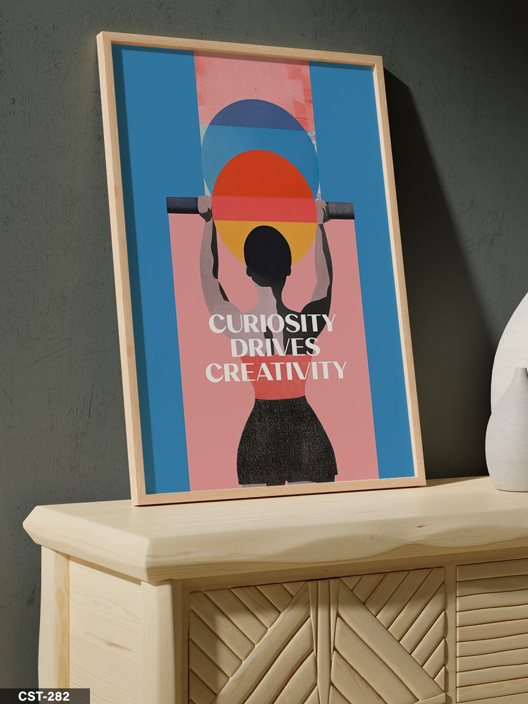 Merak Yaratıcılığı Teşvik Eder Tek Parça Ahşap Çerçeveli Tablo Naturel - 20 x 30 CM