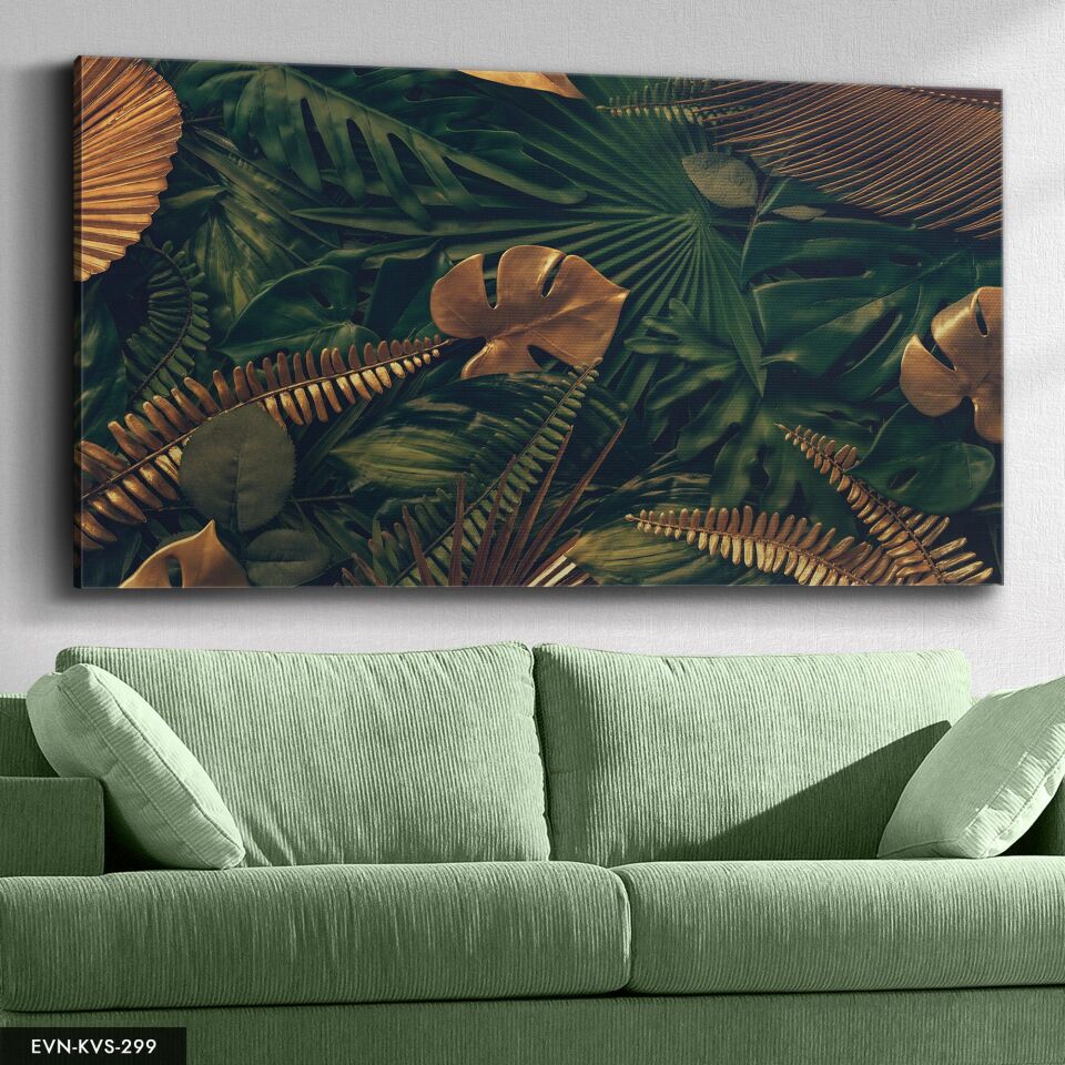 Doğa Yaprak Tek Parça Kanvas - Canvas Tablo