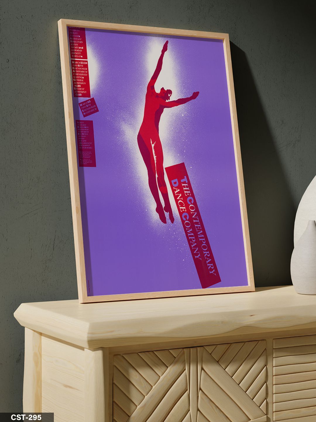 Dans Eden Figür Tek Parça Ahşap Çerçeveli Tablo Naturel - 20 x 30 CM