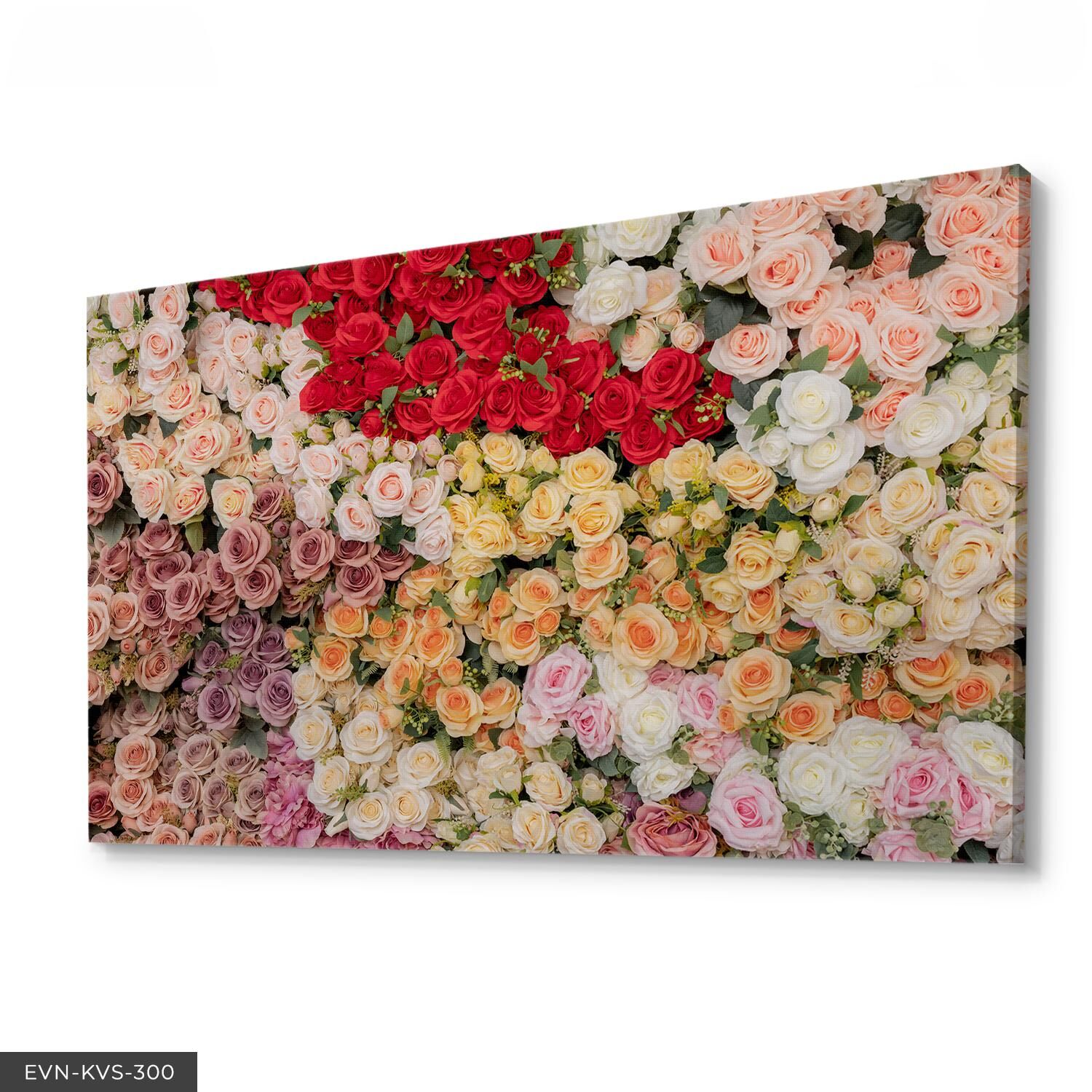 Renkli Çiçekler Tek Parça Kanvas - Canvas Tablo