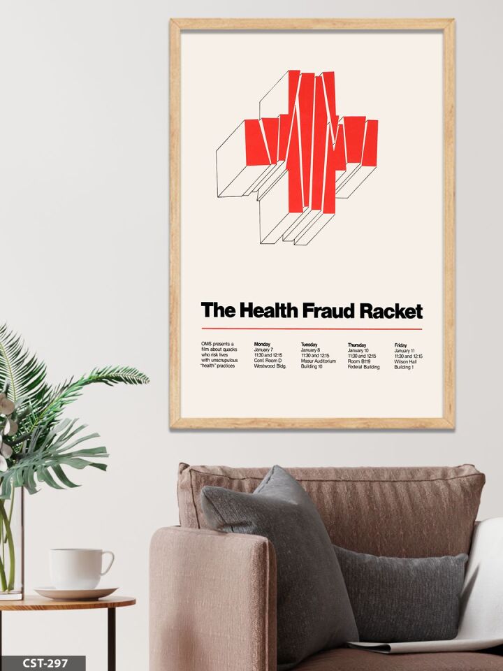 The Health Fraud Racket Tek Parça Ahşap Çerçeveli Tablo Naturel - 20 x 30 CM