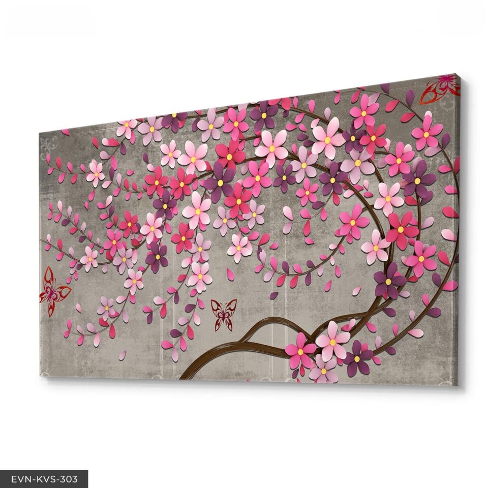 Çiçekler Tek Parça Kanvas - Canvas Tablo