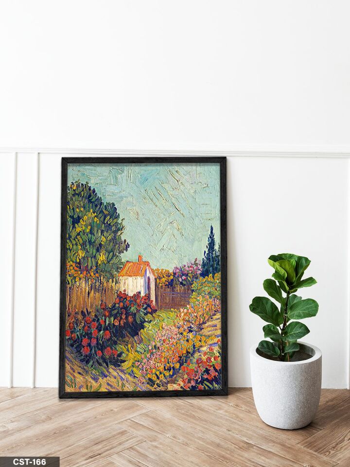 Doğa Yağlı Boya Görünümlü Tek Parça Ahşap Çerçeveli Tablo Siyah - 50 x 70 CM