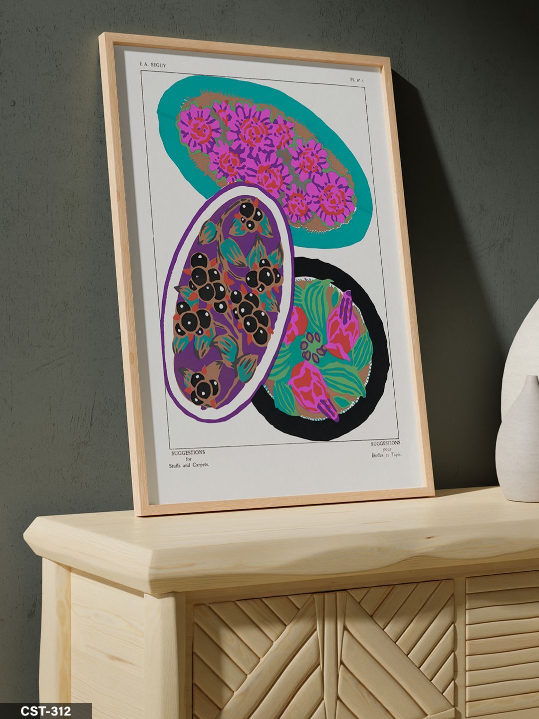 Kahvaltı Tabağı Tek Parça Ahşap Çerçeveli Tablo Naturel - 20 x 30 CM