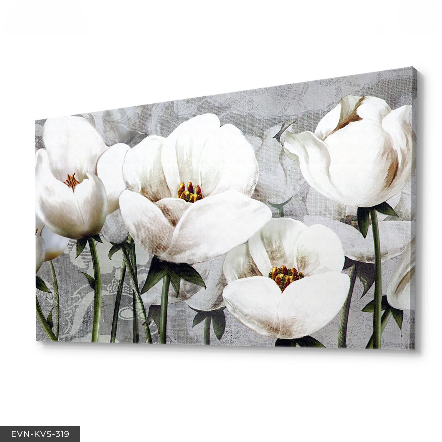 Çiçekler Tek Parça Kanvas - Canvas Tablo