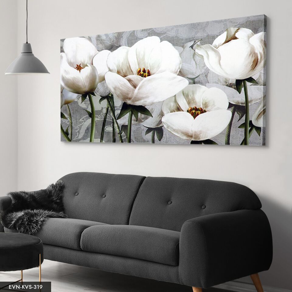 Çiçekler Tek Parça Kanvas - Canvas Tablo