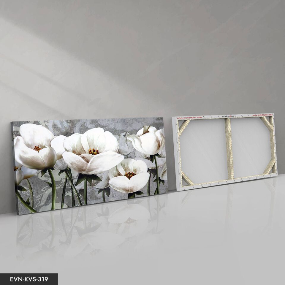 Çiçekler Tek Parça Kanvas - Canvas Tablo