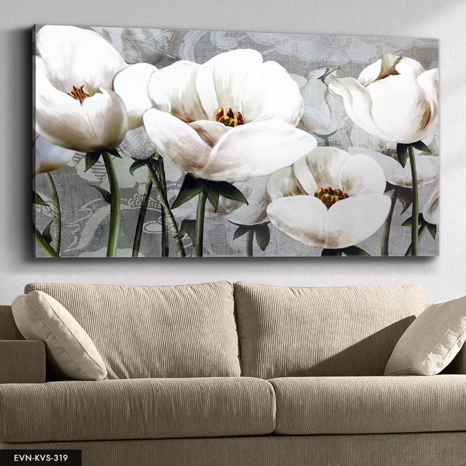 Çiçekler Tek Parça Kanvas - Canvas Tablo