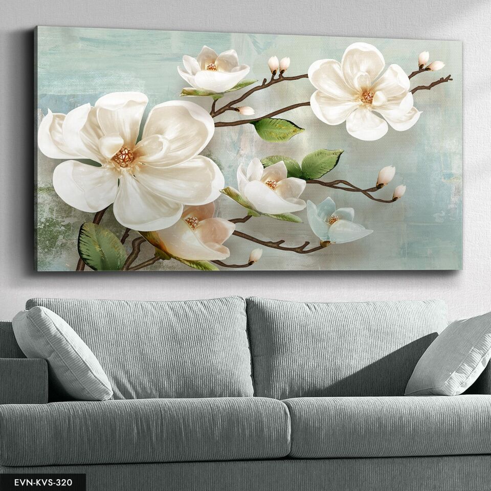 Manolya Çiçeği Tek Parça Kanvas - Canvas Tablo