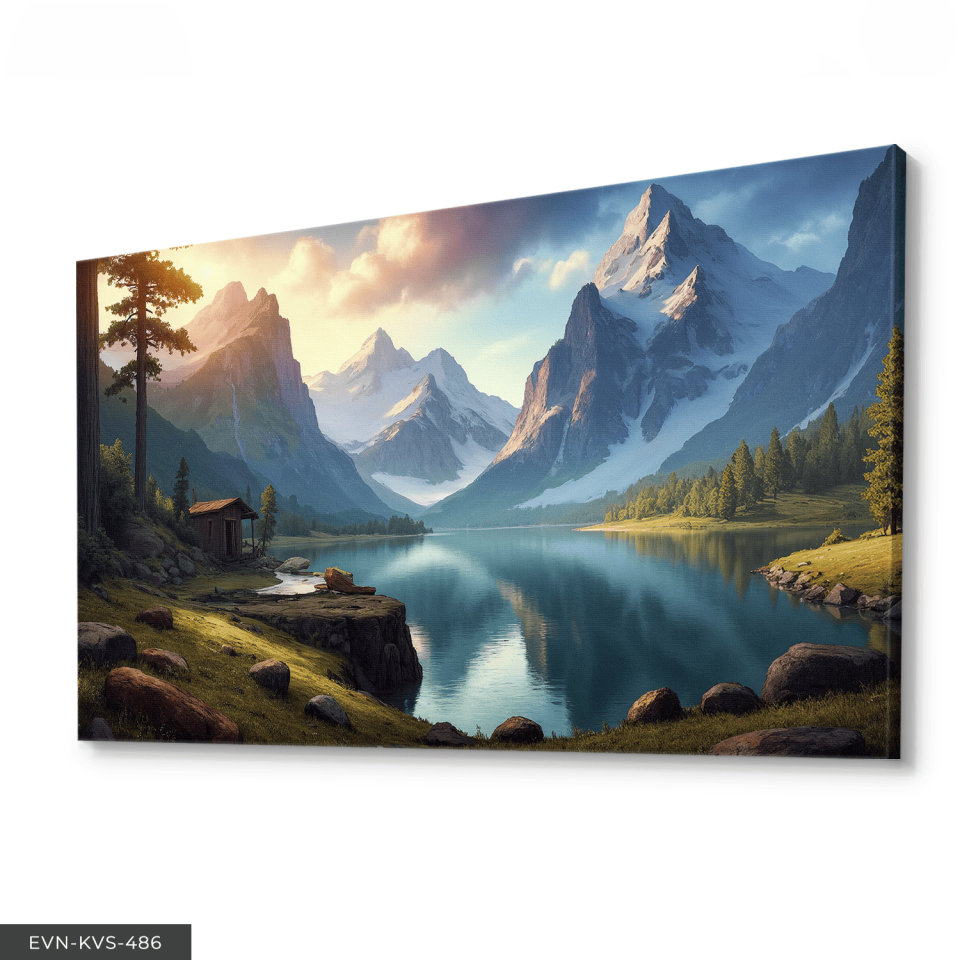 Doğa Manzarası Tek Parça Kanvas - Canvas Tablo 65 x 45 CM - Çok Renkli