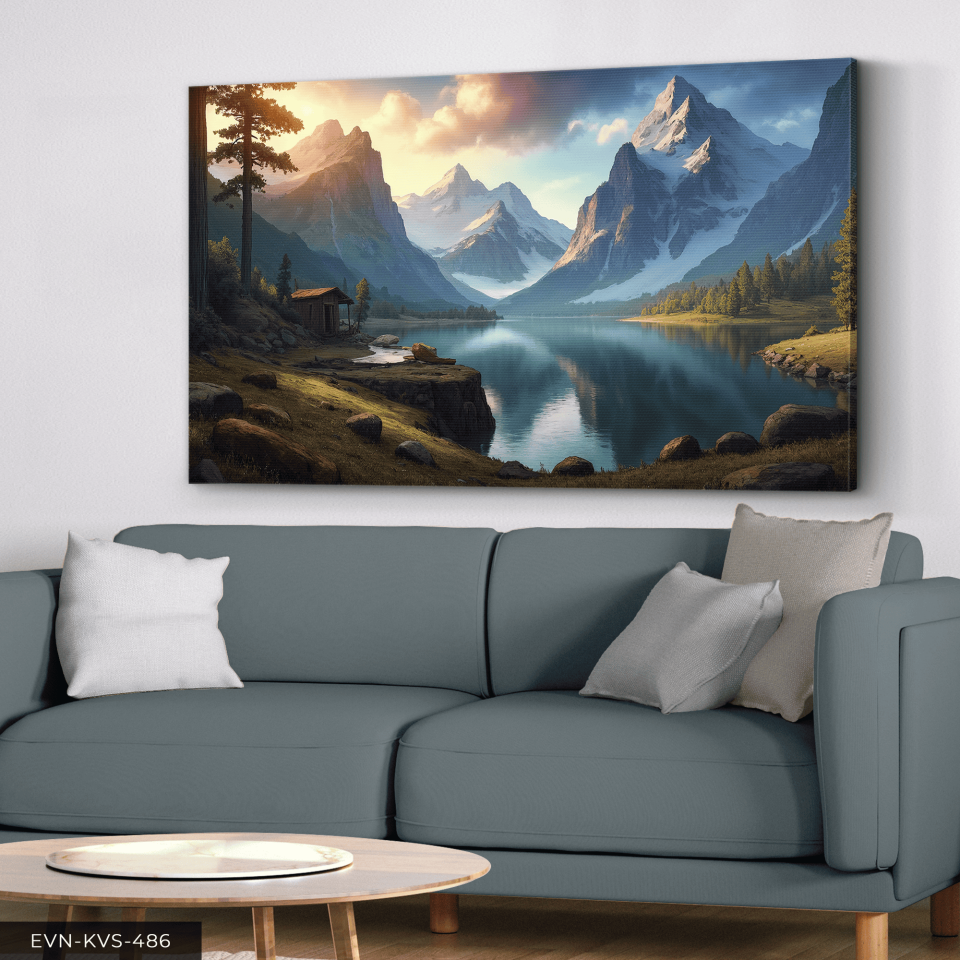 Doğa Manzarası Tek Parça Kanvas - Canvas Tablo 65 x 45 CM - Çok Renkli