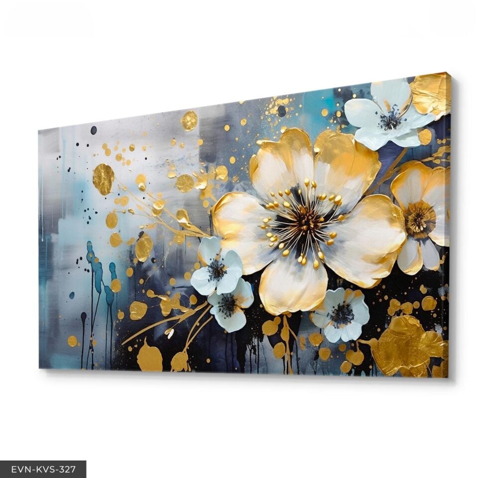 Renkli çiçekler Tek Parça Kanvas - Canvas Tablo