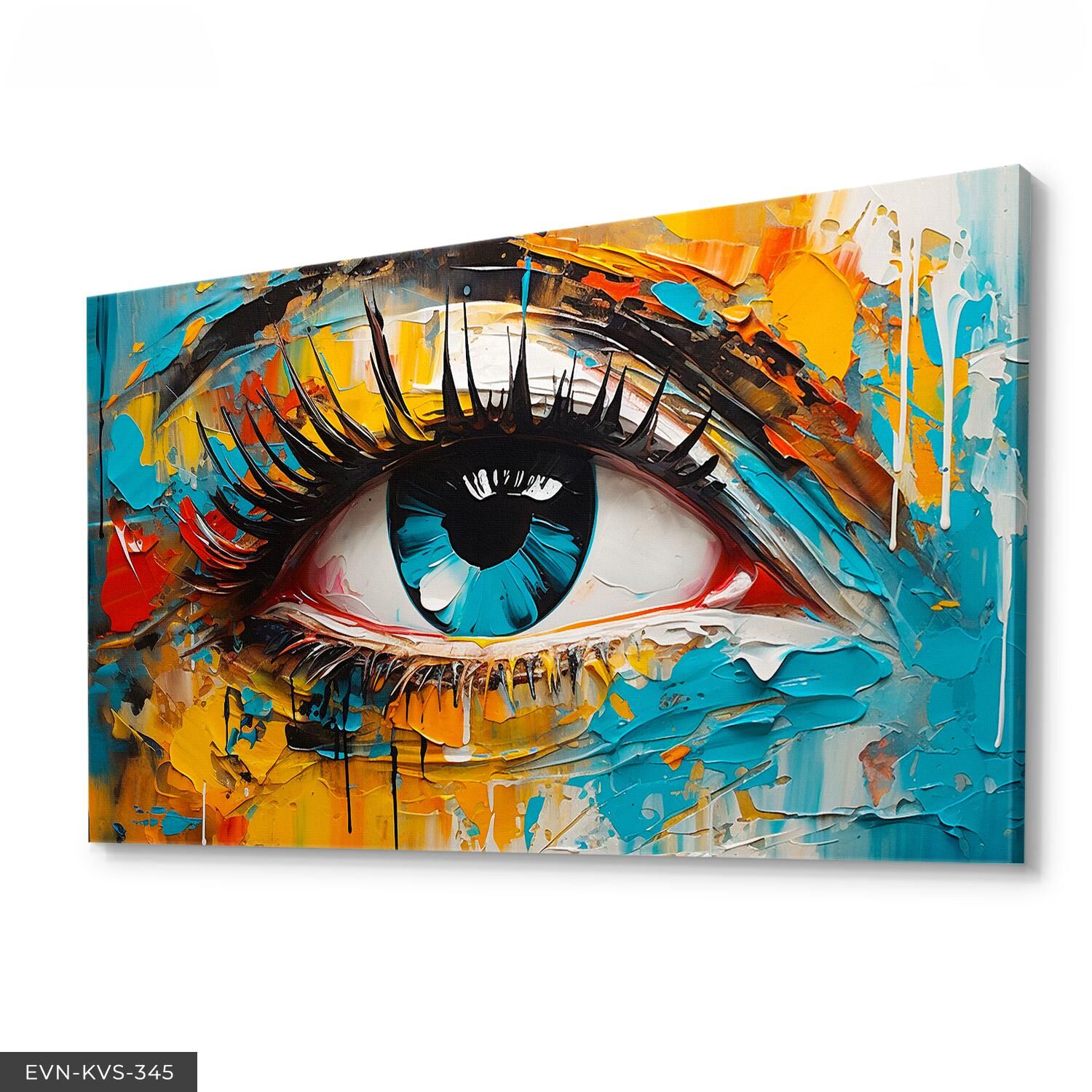 Renkli Soyut Göz  Tek Parça Kanvas - Canvas Tablo