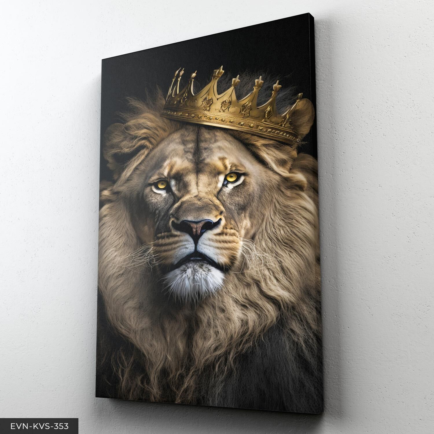 Aslan Kral Tek Parça Kanvas - Canvas Tablo