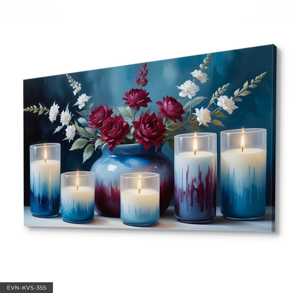 Barda Kadın Elinde Kokteyl Tek Parça Kanvas - Canvas Tablo 140 x 90 CM - Çok Renkli