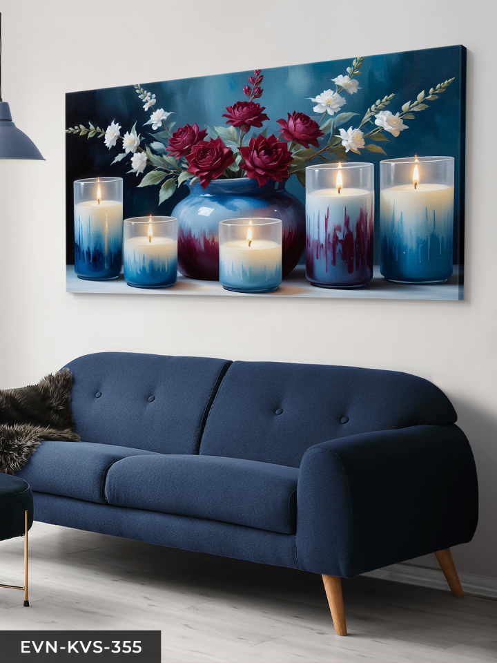 Barda Kadın Elinde Kokteyl Tek Parça Kanvas - Canvas Tablo 40 x 30 CM - Çok Renkli