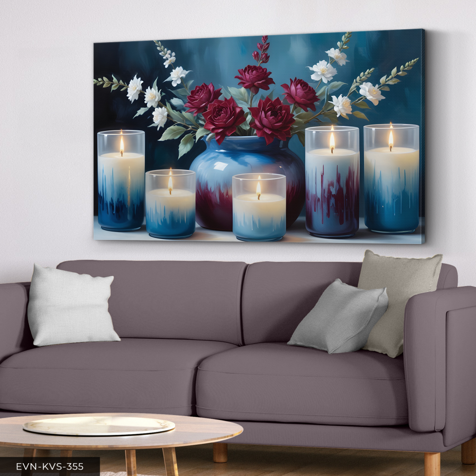 Barda Kadın Elinde Kokteyl Tek Parça Kanvas - Canvas Tablo 40 x 30 CM - Çok Renkli