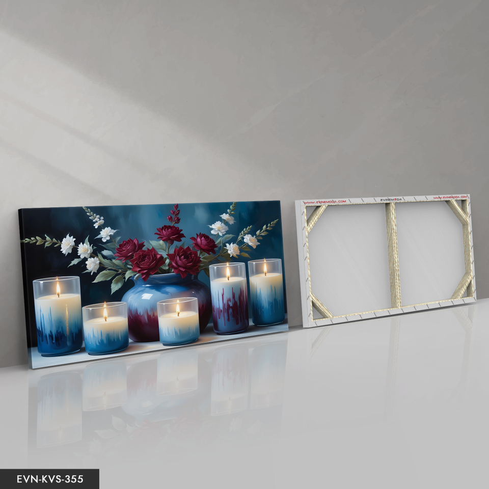 Barda Kadın Elinde Kokteyl Tek Parça Kanvas - Canvas Tablo 40 x 30 CM - Çok Renkli