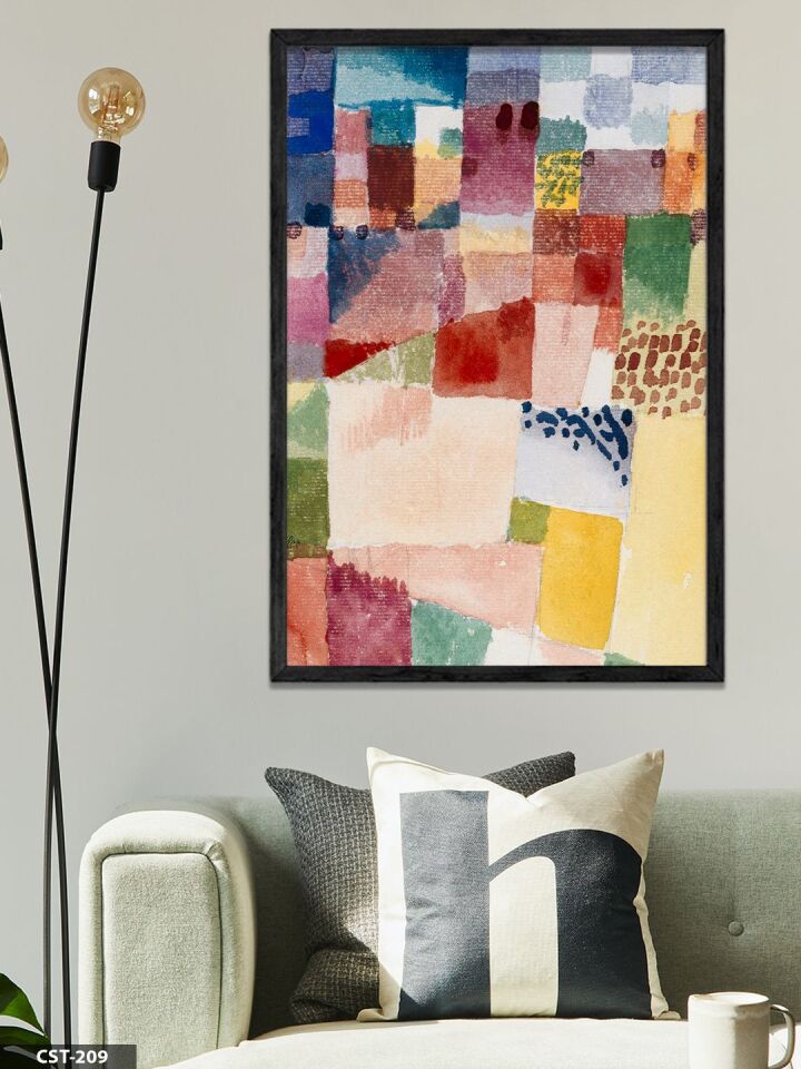 Paul Klee Ancient Sound Tek Parça Ahşap Çerçeveli Tablo Siyah - 50 x 70 CM