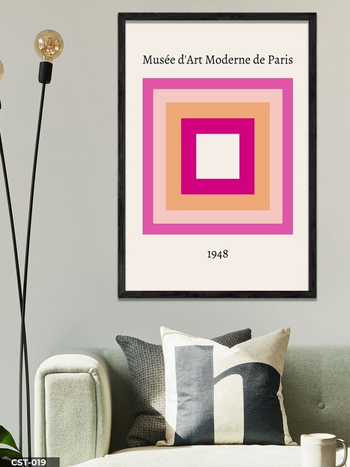 Musée d'Art Moderne de Paris Tek Parça Ahşap Çerçeveli Tablo Siyah - 20 x 30 CM