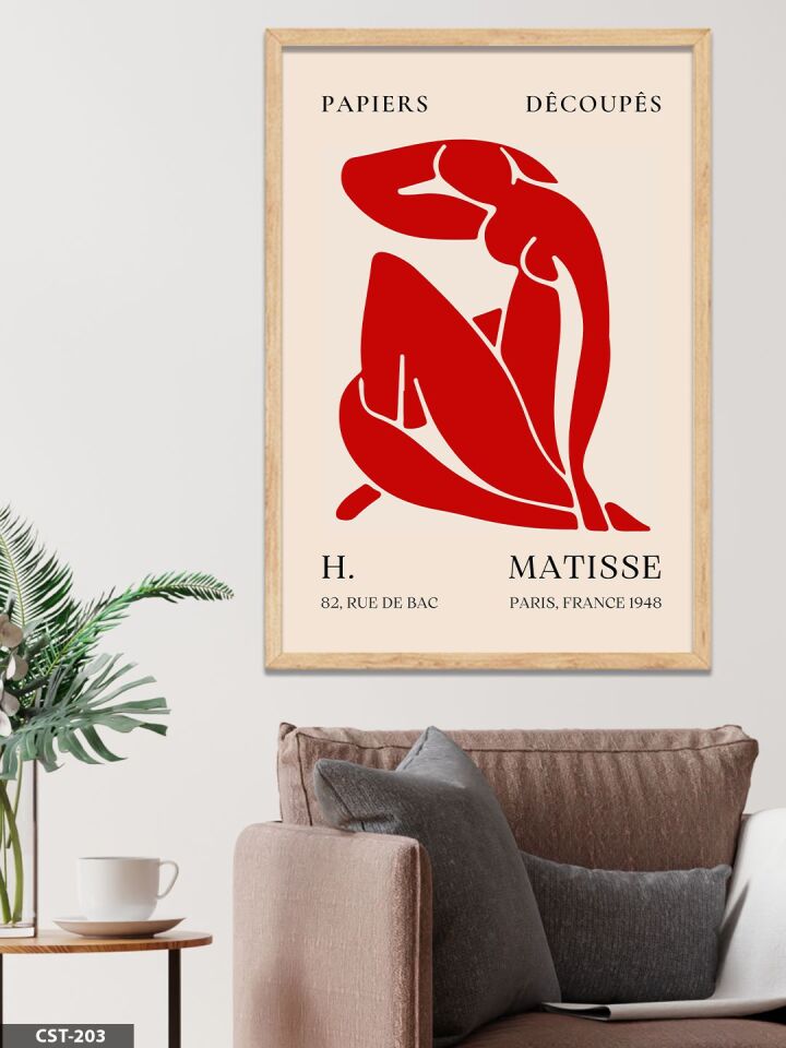 Matisse Papiers Decopues Tek Parça Ahşap Çerçeveli Tablo Naturel - 40 x 60 CM